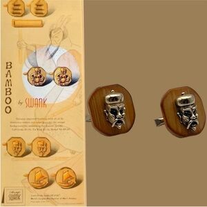 Vintage 1950s SWANK Bamboo Asian Inspired Cufflinks